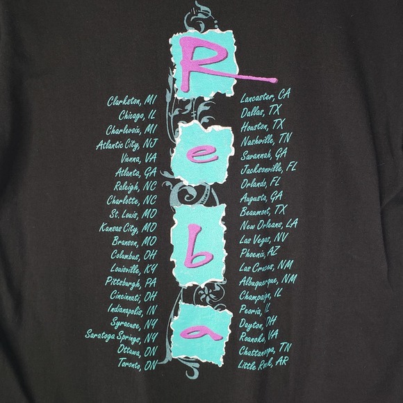 Vintage Reba McEntire Concert Tee 90s Black L Single Stitch - Picture 7 of 8